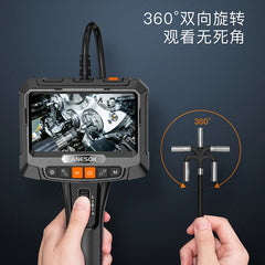 S10 Pipe Endoscope Dual-lens 360 Degrees Industrial Steerable Endoscope High-definition Camera Car Maintenance Engine Detection