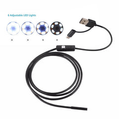 High definition Android mobile phone endoscope camera for industrial vehicle inspection, pipe, air conditioner, engine probe, adjustable lighting, 8mm, 5mm