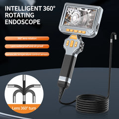 Articulating Borescope, 6mm HD 5" IPS 180 Degree Rotation Borescope Video Inspection Camera for Aircraft Mechanical Borescope