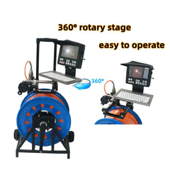 60m to 150m 1080p Sewerage Pipe Inspection Camera 50mm Pan-Tilt Rotating Waterproof Endoscope Cameras 10 Inch AHD Screen