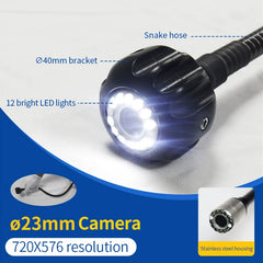 5M Carbon Fiber Pole 23MM Diameter Snake Tube Camera 4.3 Inch Touch Monitor Intercom Infrared Life Detector Video Life Detector