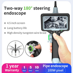 CT40 4mm 2 Ways 180 Rotation Fiber Optic Light Endoscope Camera Borescope Auto Tool