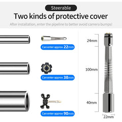 60m to 150m Cable 1080p Pipe Inspection Camera 23mm IP68 Waterproof Pipeline Sewer Endoscope Video Camera With DVR