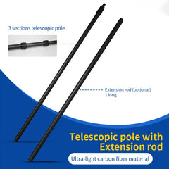 5M Carbon Fiber Pole 23MM Diameter Snake Tube Camera 4.3 Inch Touch Monitor Intercom Infrared Life Detector Video Life Detector