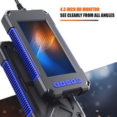 IP68 Waterproof LEDs 2600mAh Industrial Endoscope Camera 4.3" IPS Screen HD1080P Single Dual Lens Pipe Car Inspection Borescope