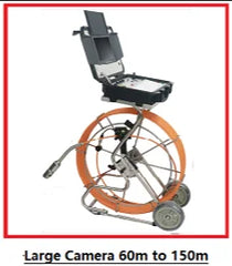 60m to 150m 1080p Sewerage Pipe Inspection Camera 50mm Pan-Tilt Rotating Waterproof Endoscope Cameras 10 Inch AHD Screen