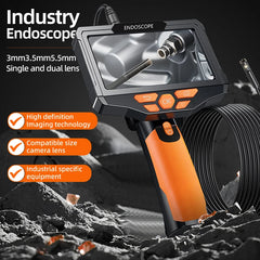 Inspection Digital Borescope Camera HD Quality Video Endoscope Flexible Borescope 5inch Monitor Industrial Endoscope