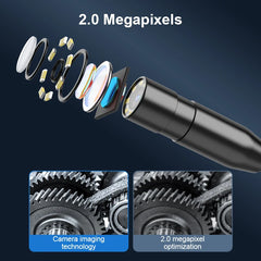 Industrial Endoscope Camera 4.3" IPS Screen HD1080P Single Dual Lens Pipe Car Inspection Borescope IP68 Waterproof LEDs 2600mAh