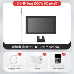 Endoscope Ear wax Removal Tool Ear Camera otoscope with monitor