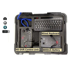 50mm Pan Tilt Pipe Inspection Camera for Underwater Wells 8 Inch AHD Monitor with Screen 20m to 60m with Meter Counter