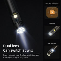 Factory Automotive Tests Digital Industrial Equipment Borescope Camera with Light Endoscope Pipe Inspection Borescope Camera