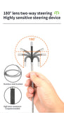 CT40 4mm 2 Ways 180 Rotation Fiber Optic Light Endoscope Camera Borescope Auto Tool