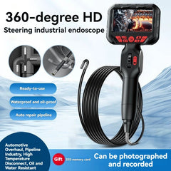 4.3-inch 360-degree rotation handheld endoscope with screen, 6mm, 3.9mm, 6.5mm, single-lens and dual-lens, IP67