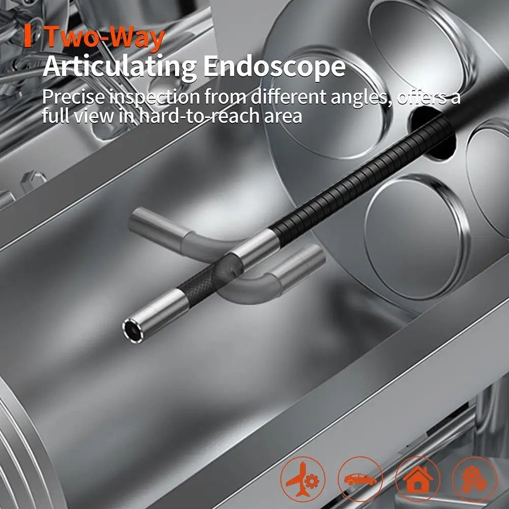 4.3-inch 360-degree rotation handheld endoscope with screen, 6mm, 3.9mm, 6.5mm, single-lens and dual-lens, IP67