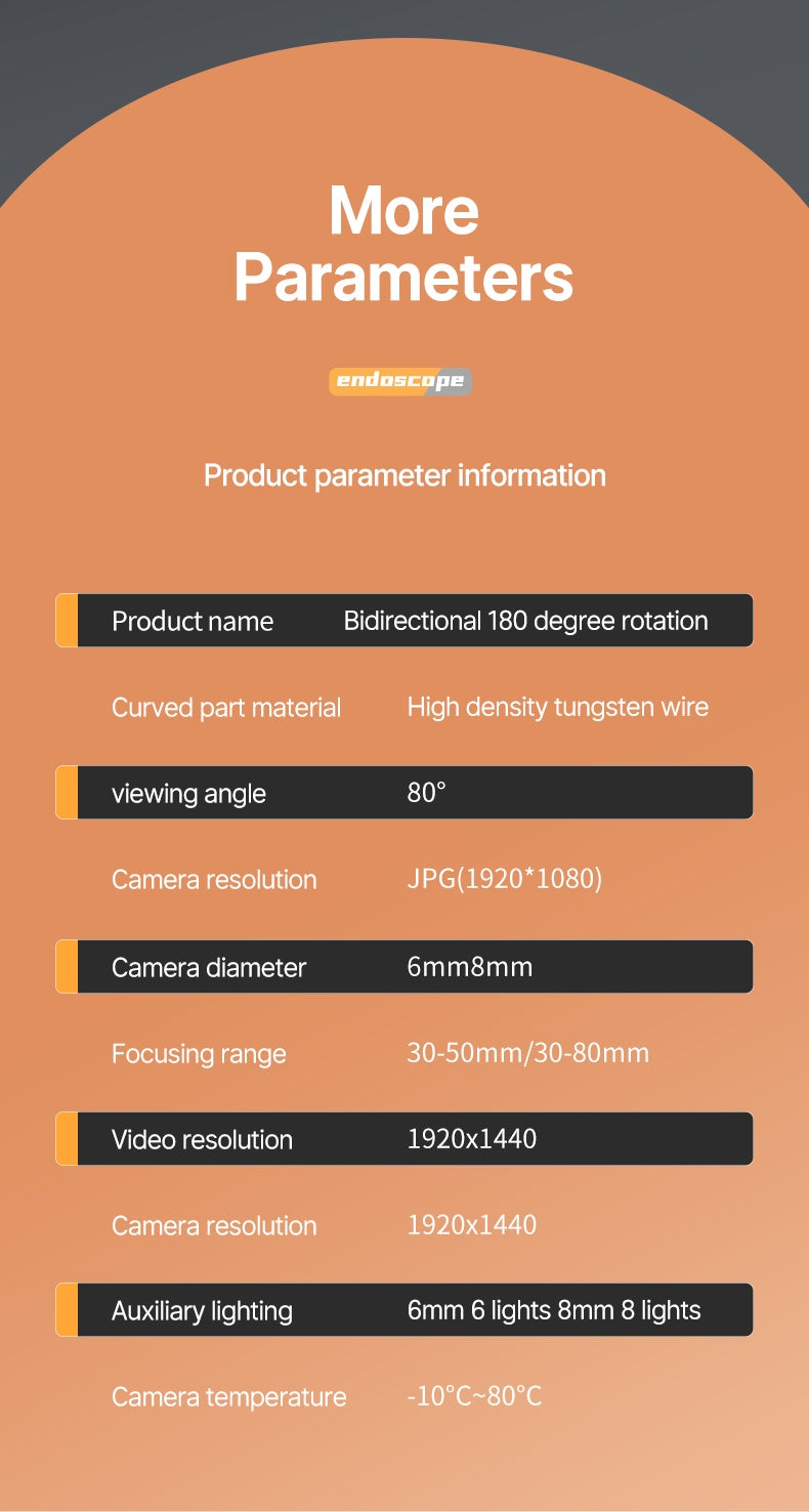 Handheld rotating mobile endoscope 6mm 8mm 1920*1440 | Leweishi