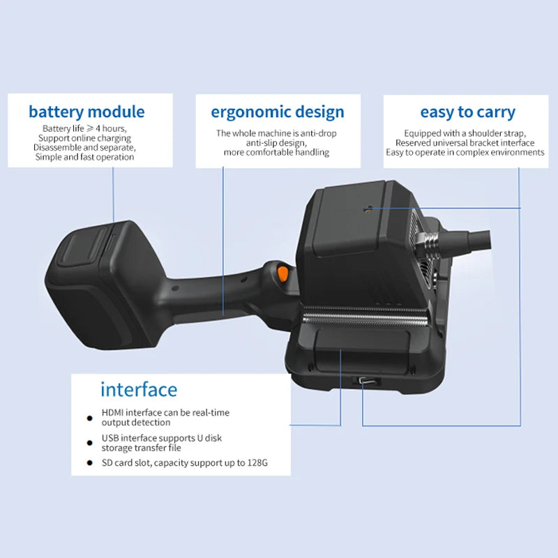 7 Inch Monitor 3D Measurement Videoscope Degree Steering Industrial Borescope Car Borescope Waterproof Industrial Endoscope