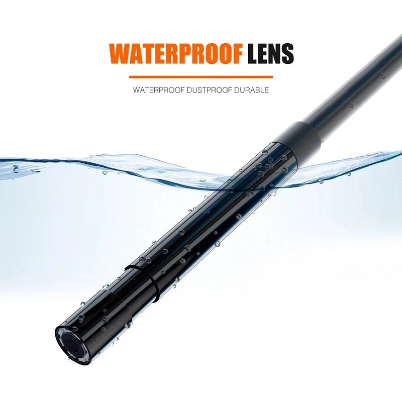 IP68 Waterproof LEDs 2600mAh Industrial Endoscope Camera 4.3" IPS Screen HD1080P Single Dual Lens Pipe Car Inspection Borescope