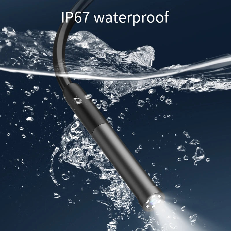 W300 1m Dual Lens HD 1080P WiFi Endoscope Industrial Type-C Wireless Inspection Snake Borescope for iPhone Android