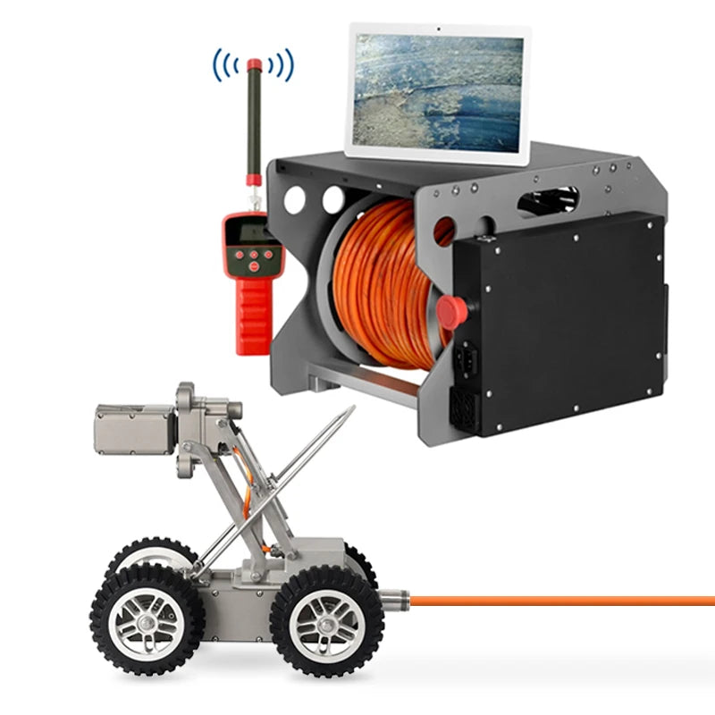 Underwater  CCTV Sewer Pipe Inspection Crawler Robot PTZ Camera for 200mm to 3500mm