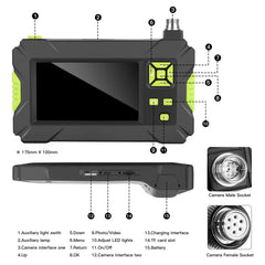 8mm Camera in Pipe Inspection High Definition Endoscope Industrial Auto Pipe Video Inspection Equipment Engine Borescope Camera