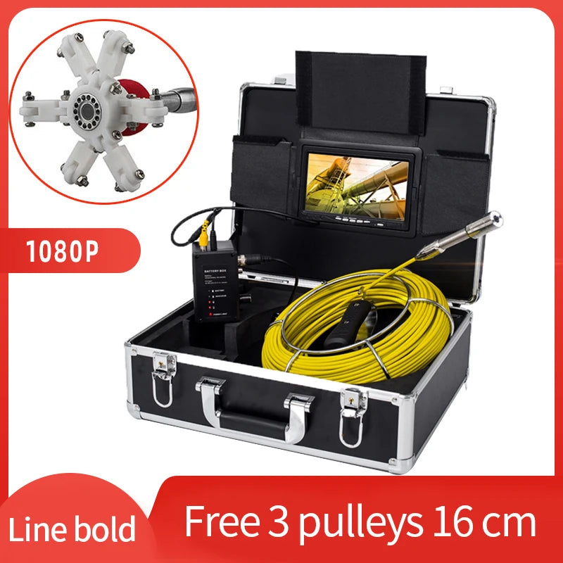 Dual Lens High-definition Pipeline Industrial Endoscope Waterproof  Pipeline Camera Municipal Sewer Camera with  Locator