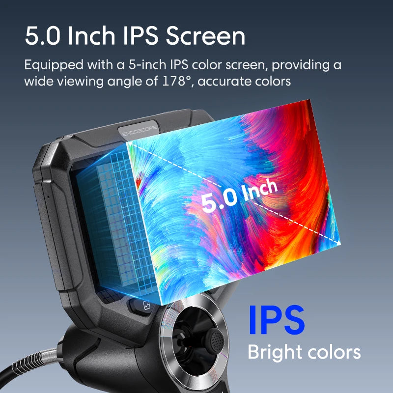 Factory 5inch Large Screen IP67 Waterproof  6mm1m Professional Industrial Endoscope Tool Industrial Video Endoscope