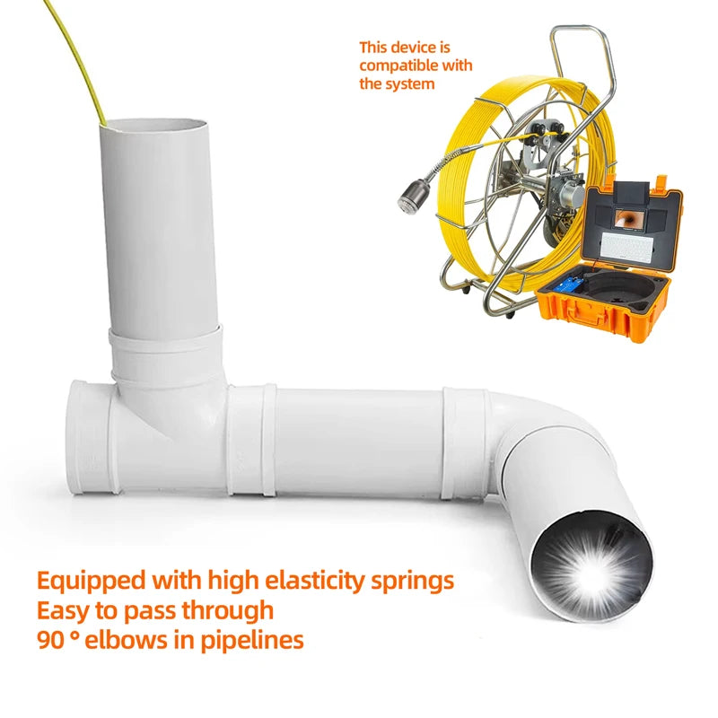 HD Waterproof Inspection CCTV Camera 24 Highlighted White Light LEDs Self-balancing 25mm Drain Sewer Pipe Inspection Camera