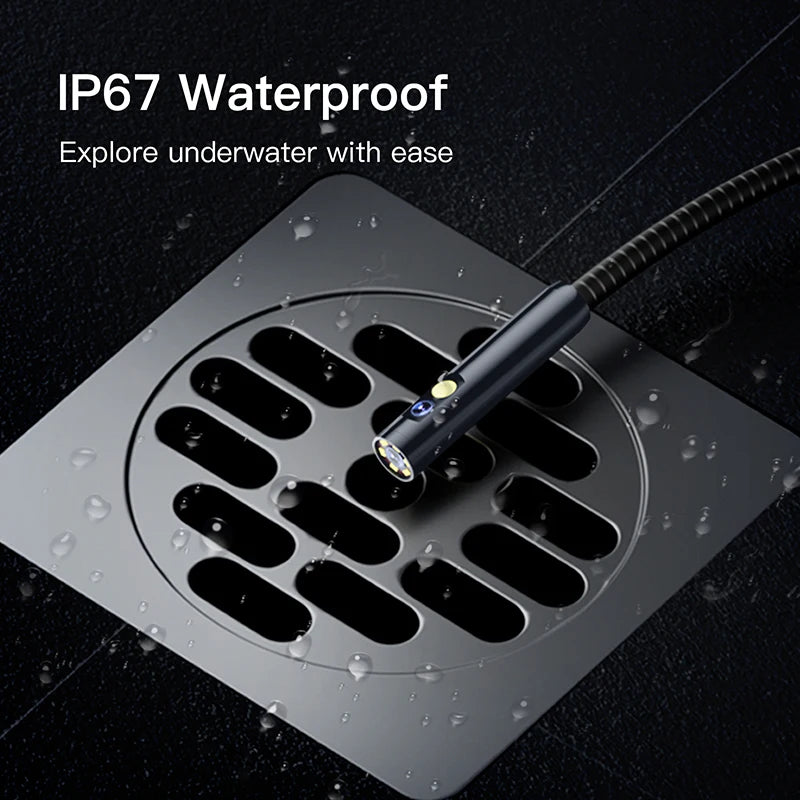 Pipe Camera 5.0'' OLCD Screen Detachable camera video Snake Tube with LED Light WiFi Connect for iOS/Android 1080P HD Borescope