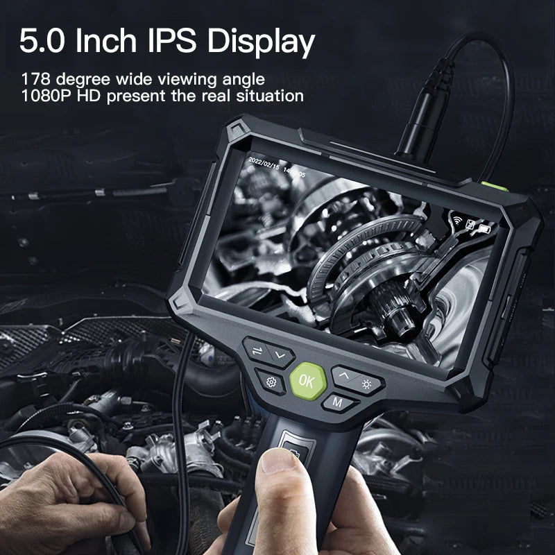 Portable Video Waterproof 5 Inch HD Camera Handheld Video Camera Waterproof G51 Industrial Inspection Endoscope Camera