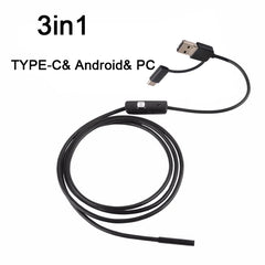 1080p Hd 3in1 Endoscope Camera Usb Type-c Borescope 8mm Endoscope Camera System