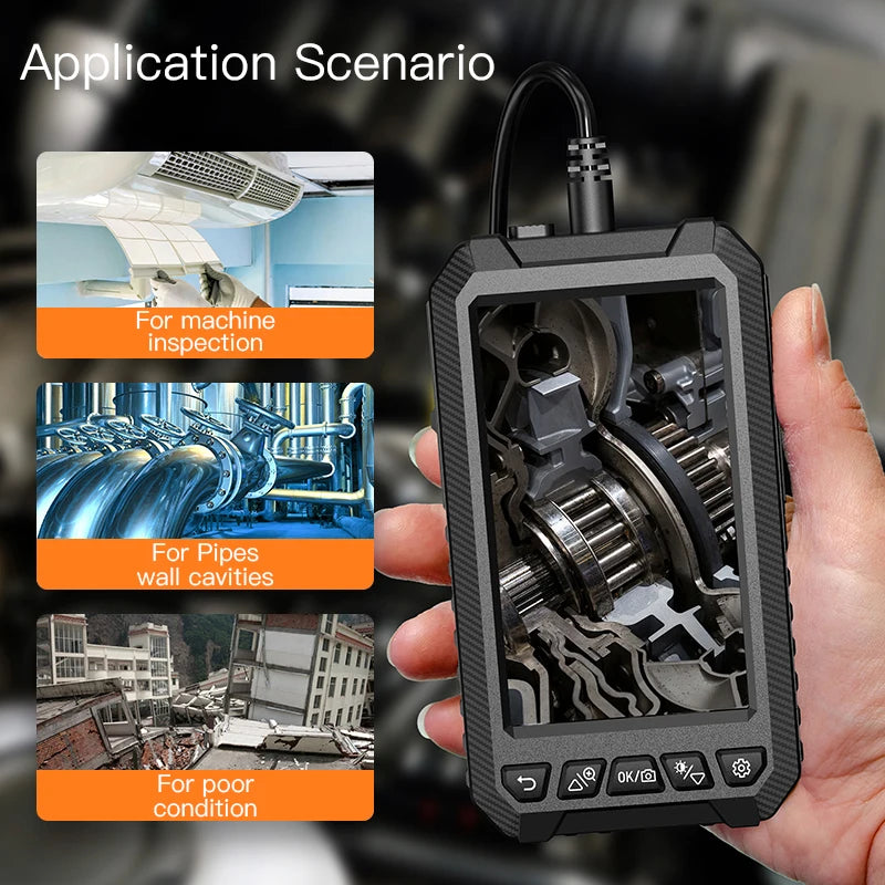 Factory Customized 8mm Triple Lens 5 Inch Handle Inspection Borescope Camera Multi Vehicle Diagnostic Tool Scope for Industrial