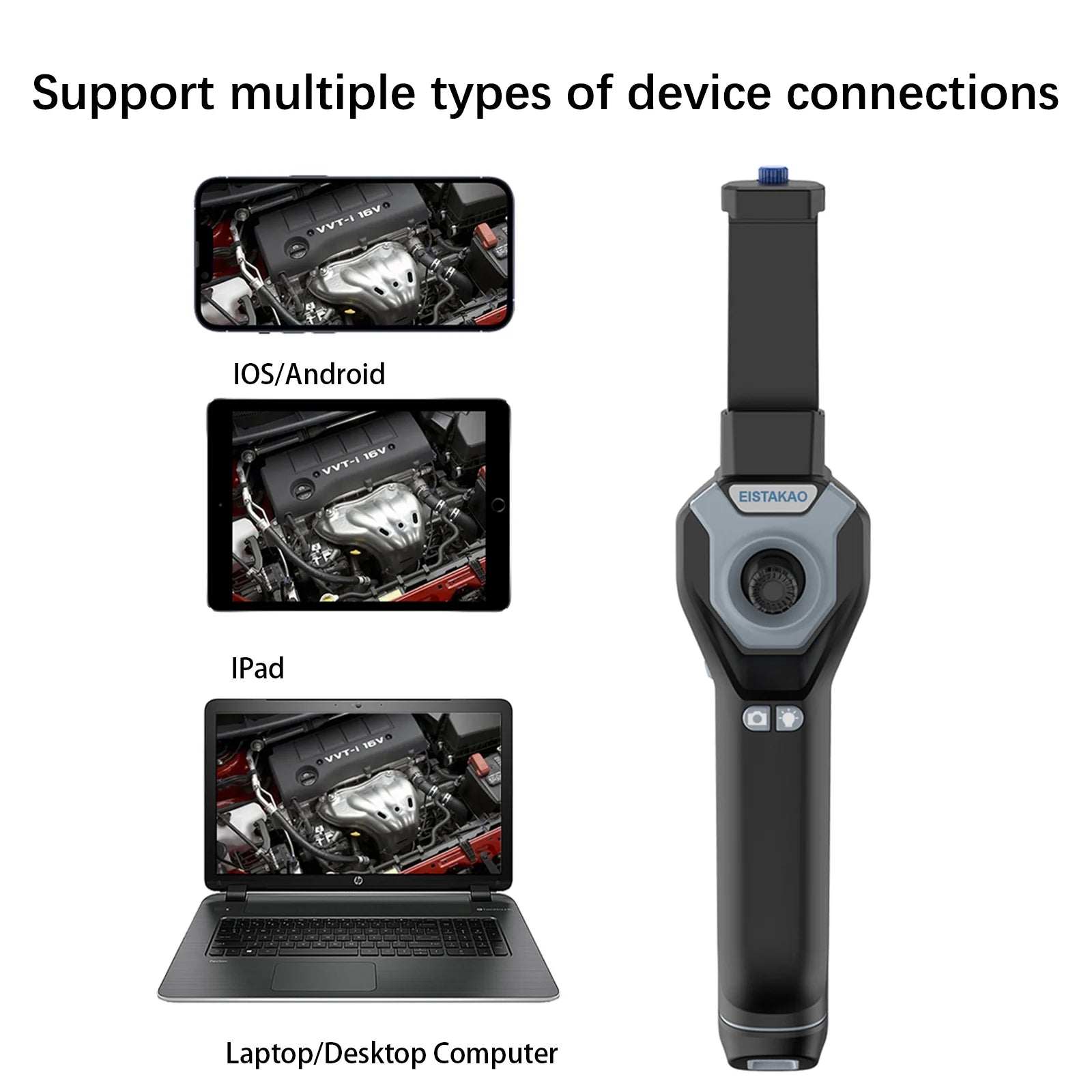 Industrial Videoscope 360 Degrees Articulating Borescope 4.0mm/6.0mm Industrial Videoscope 720p 8LEDs Multi-function a 1M