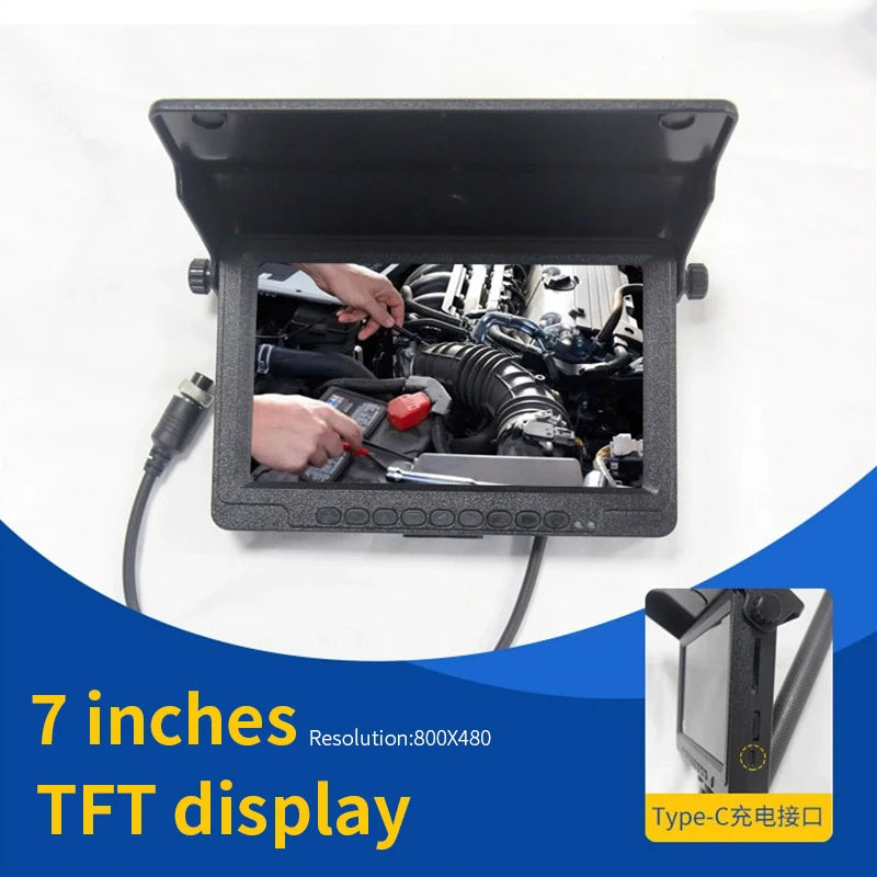 5M Carbon Fiber Pole 23MM Diameter Snake Tube Camera  4.3 Inch Touch Monitor Intercom Infrared Life Detector Video Life Detector