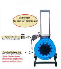 IP68 Waterproof 300 mm to 1500mm Pipe Crawler Sewer Inspection Robot Sewer Drain Industrial Pipeline Endoscope Cctv Video Camera