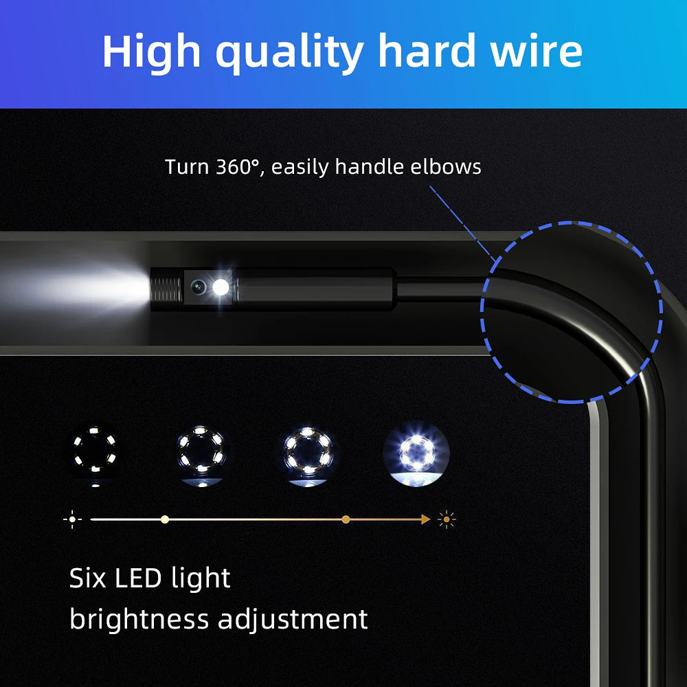 Handheld Wifi  Industrial 5.5mm Endoscope Camera  Ip67 Waterproof Wifi Borescope Inspection Camera hd Video Daul Lens Endoscopic