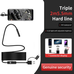 1m Cable 5.5mm Wifi Endoscope Camera Waterproof Borescope Hd Pipe Inspection Smallest Endoscope Camera