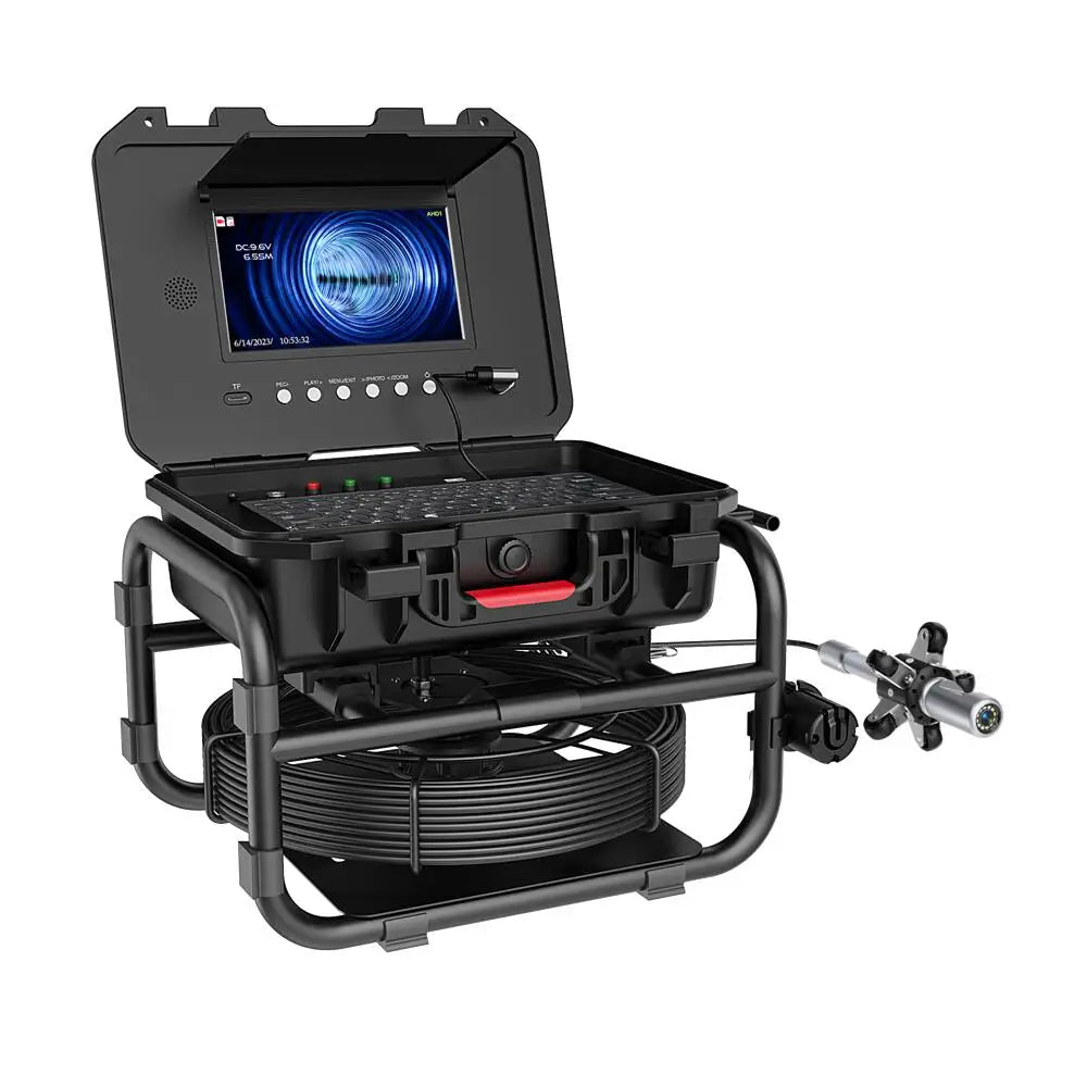 9 Inch DVR 100m Rotate 360 Degrees Double Lens Locator Video Industrial Drain Plumbing Pipe Inspection Sewer Drain Camera