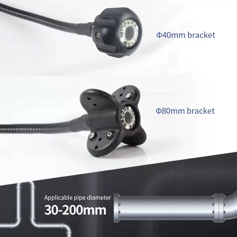 23MM Diameter Snake Tube 3.5m Long Telescopic Pole 1080P with 4.3 Inch DVR Digital Camera  Articulating Borescope Life Detector