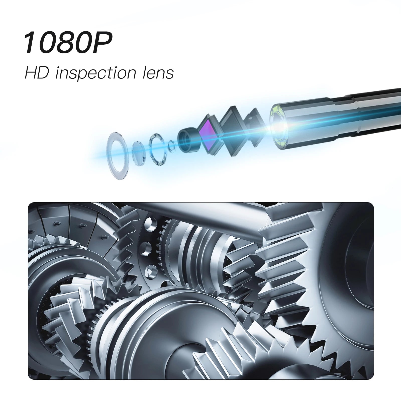 P10 Industrial Pipe Endoscope 3.9mm 5.5mm 8mm 2.8 Inch Ips Color HD Screen 1080P for Vehicle Pipe Camera Endoscope