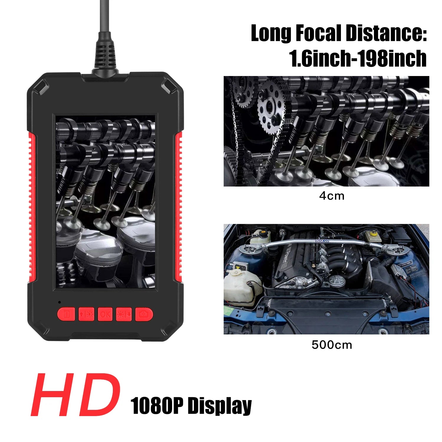 Industrial Endoscope Camera 4.3" IPS Screen 3.9mm Single Dual Lens Pipe Car Inspection Borescope Endoscope Inspection Camera