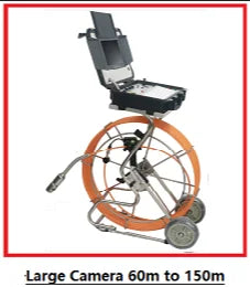 60m to 150m 1080p Sewerage Pipe Inspection Camera 50mm Pan-Tilt Rotating Waterproof Endoscope Cameras 10 Inch AHD Screen