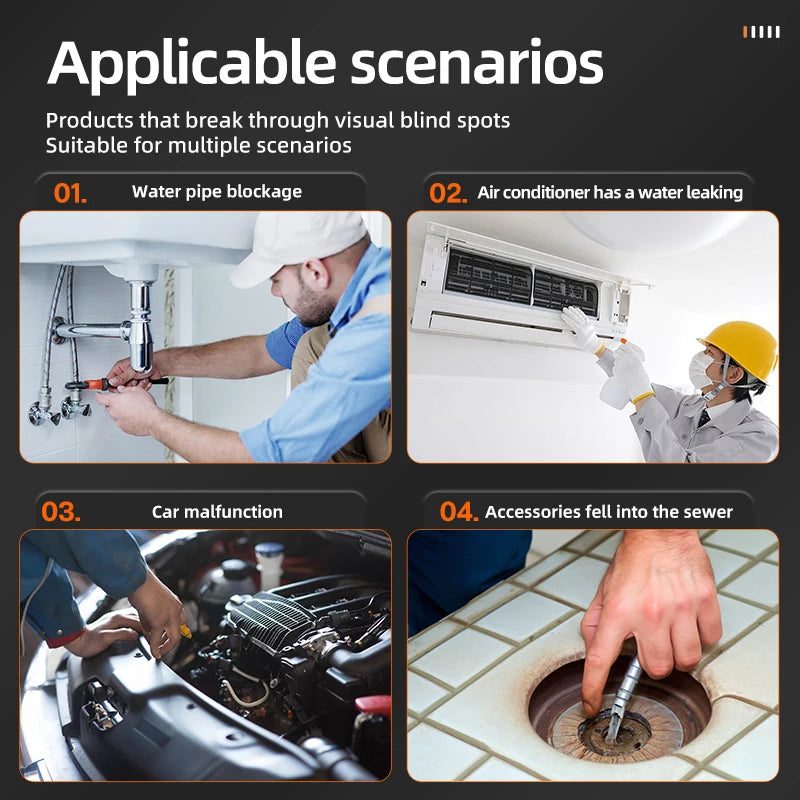 3.5mm Inspection Digital Borescope Camera HD Quality Video Endoscope Flexible Borescope 5inch Monitor Industrial Endoscope