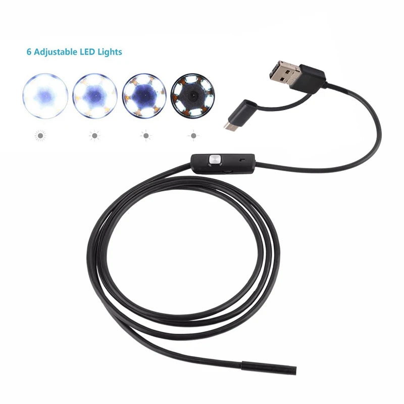 1080p Hd 3in1 Endoscope Camera Usb Type-c Borescope 8mm Endoscope Camera System
