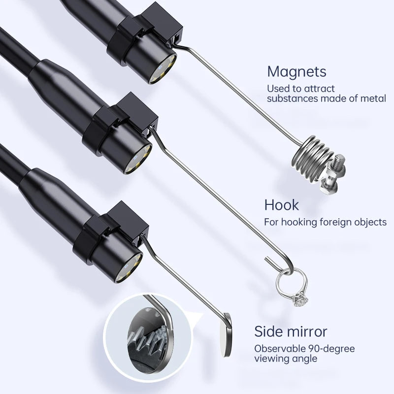 4.3inch Monitor hd IP67 Waterproof Industrial 1080p Camera 8mm Borescopes Portable Endoscope Inspection