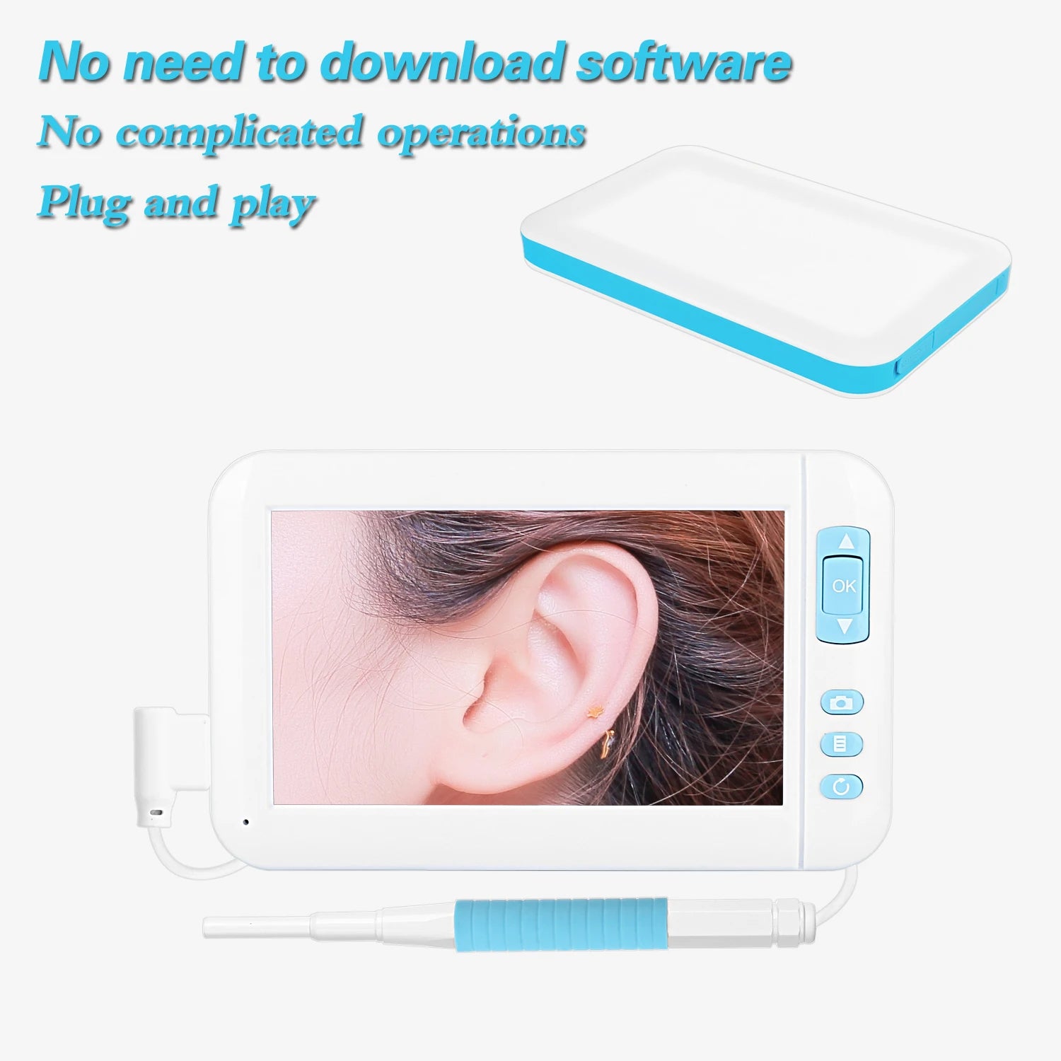 Hot Selling  6pc LED Light Visual Ear Cleaner Mini Otoscop 1080P Otoscope with Camera Digital Video Otoscope  View More