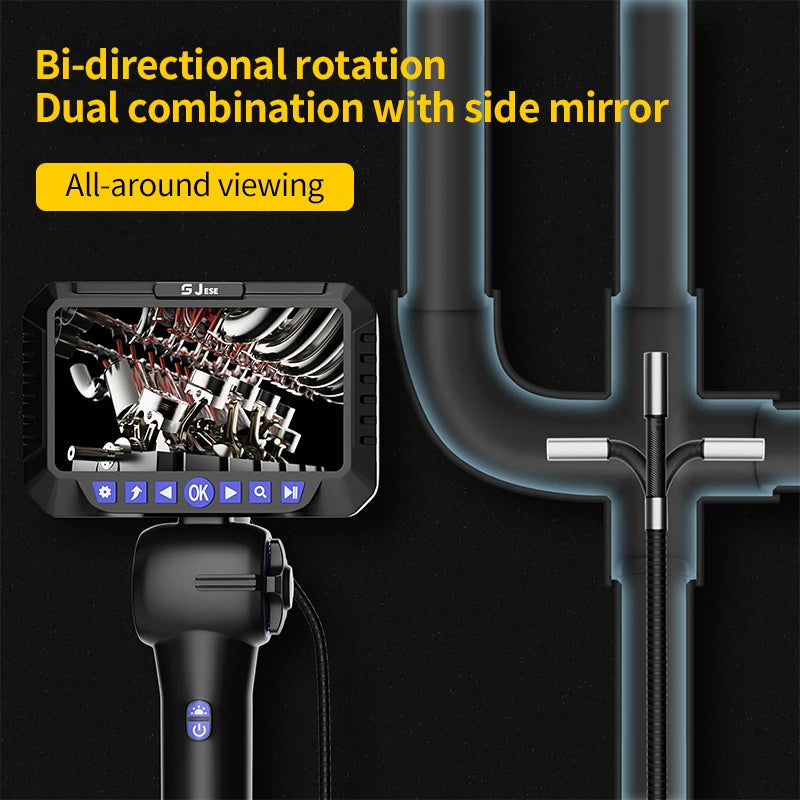 Factory 180 Degree Steering Endoscope Articulating Borescope 5 Inch 6mm 3.9mm Articulating Drain Pipe Inspection Video Borescope