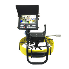 60m Sewer Camera Inspection 45mm Dual Lens Sewer Inspection Camera HD DVR System Meter Counter Borescope Camera with Rotation