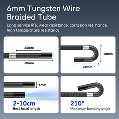Factory 5inch Large Screen IP67 Waterproof  6mm1m Professional Industrial Endoscope Tool Industrial Video Endoscope
