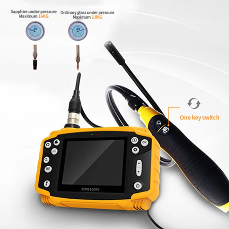 Factory Customized 9MM Dual Lens 3.7mm Endoscope Camera IP67  Sewer Industrial Borescope with 3.5Inch Display Inspection Ca