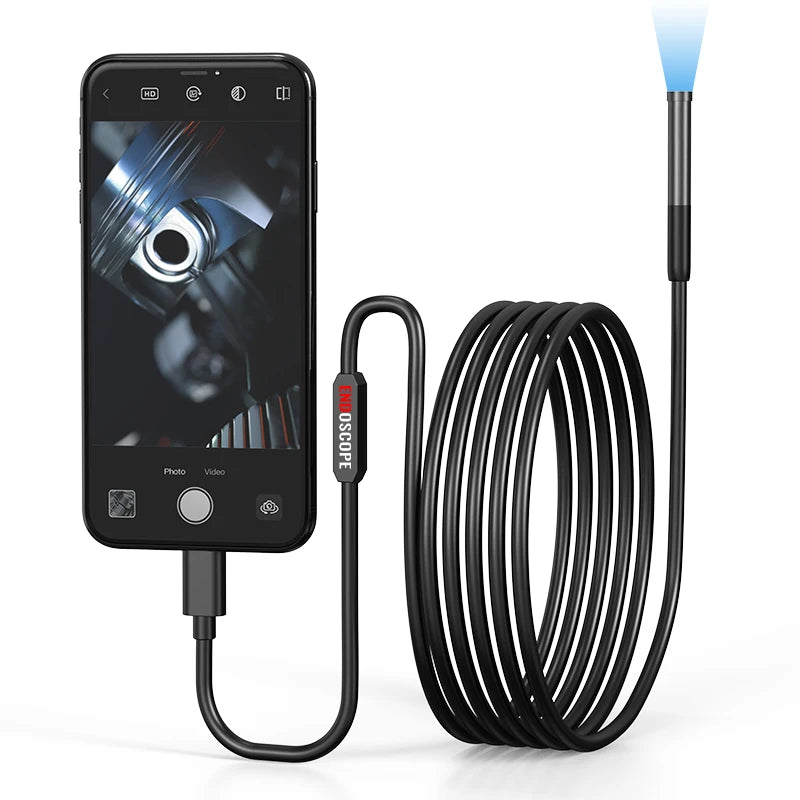 W300 1m Dual Lens HD 1080P WiFi Endoscope Industrial Type-C Wireless Inspection Snake Borescope for iPhone Android